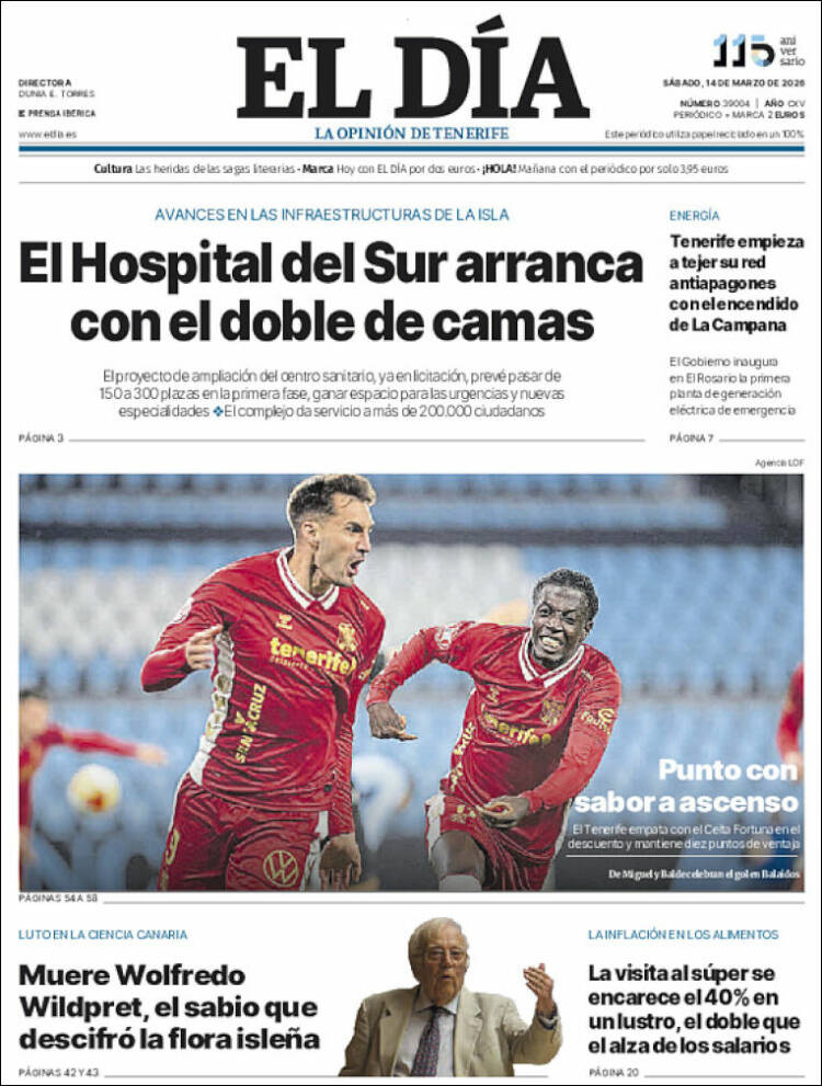 Portada de El Día (Espa&ntilde;a)