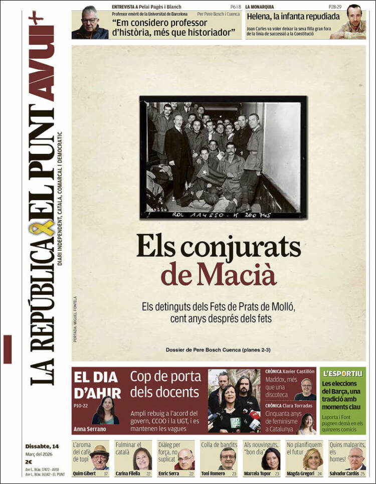 Portada de El Punt Avui (Espa&ntilde;a)