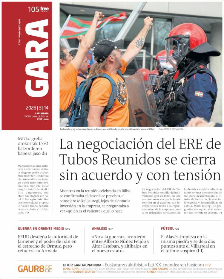 Portada de Gara (Espa&ntilde;a)