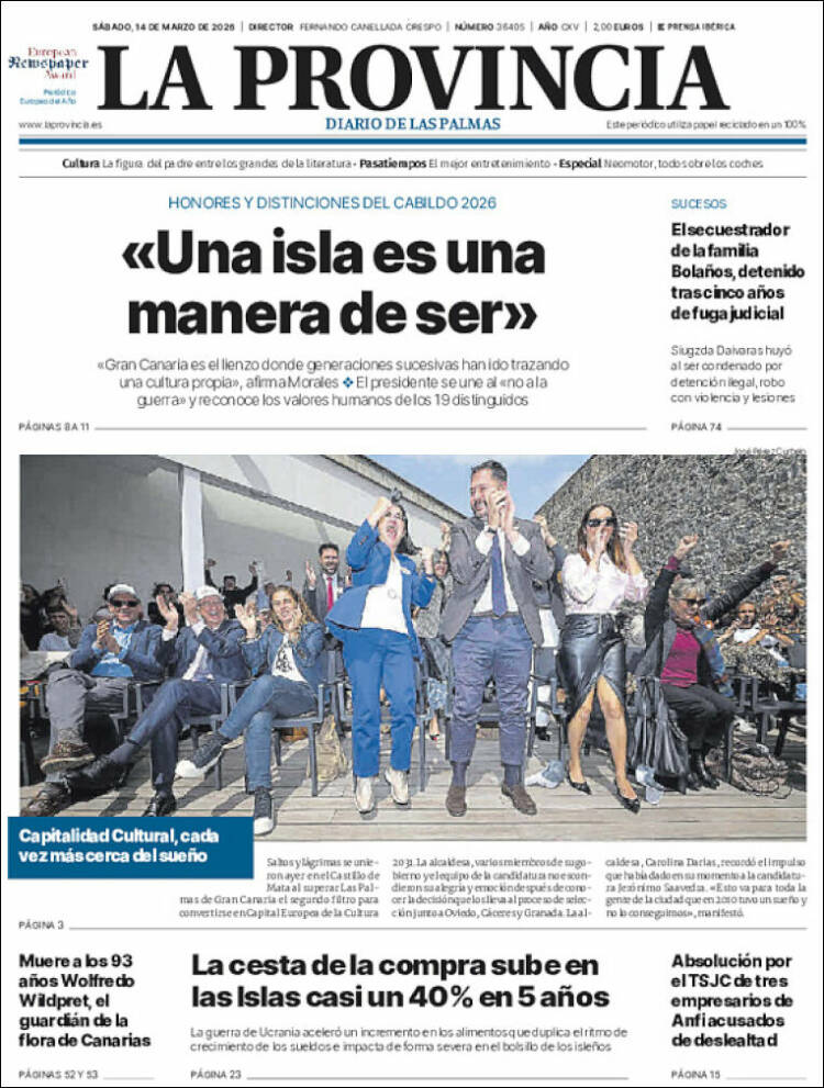 Portada de La Provincia (Espa&ntilde;a)