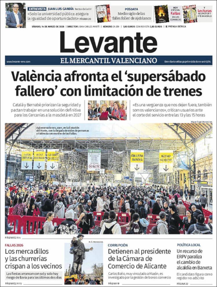Portada de Levante (Espa&ntilde;a)