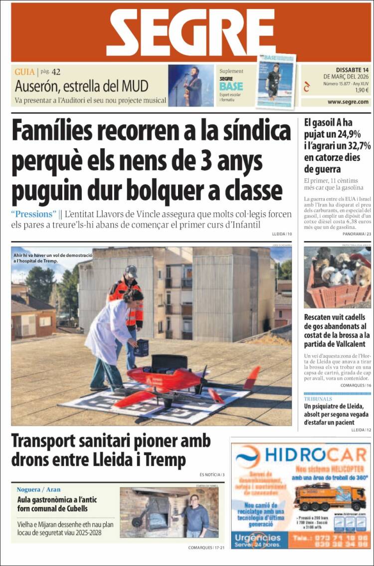Portada de Segre (Espa&ntilde;a)