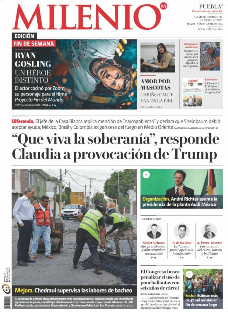 Portada de Milenio de Puebla (M&eacute;xico)
