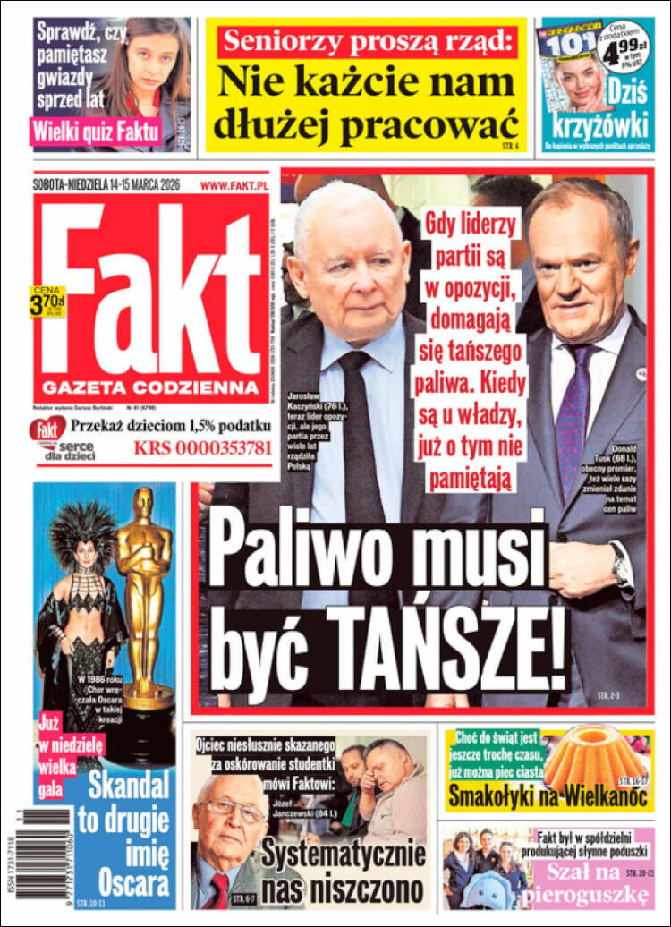 Portada de Fakt (Polonia)