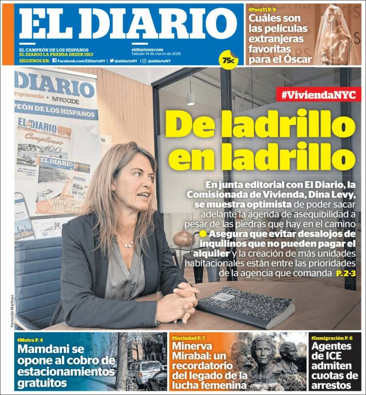 Portada de El Diario NY (USA)