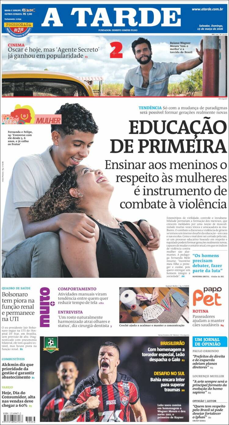 Portada de Diário A Tarde (Brasil)