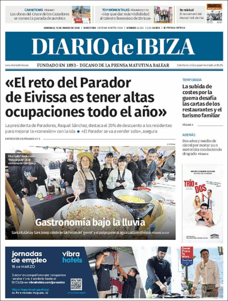 Portada de Diario de Ibiza (Espa&ntilde;a)