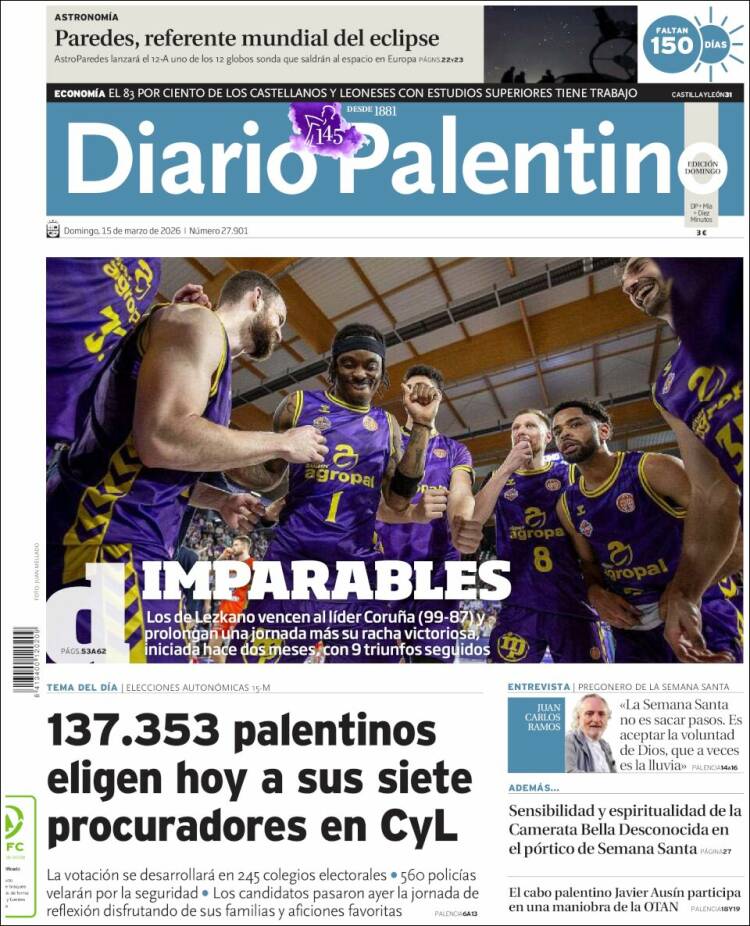 Portada de Diario Palentino (Espa&ntilde;a)