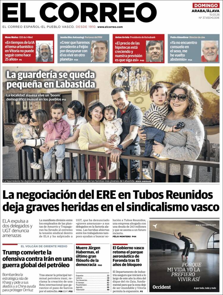 Portada de El Correo - Álava (Espa&ntilde;a)