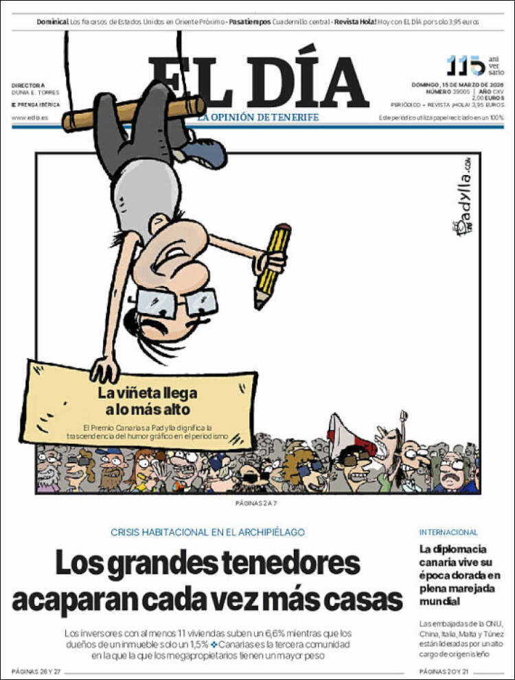 Portada de El Día (Espa&ntilde;a)