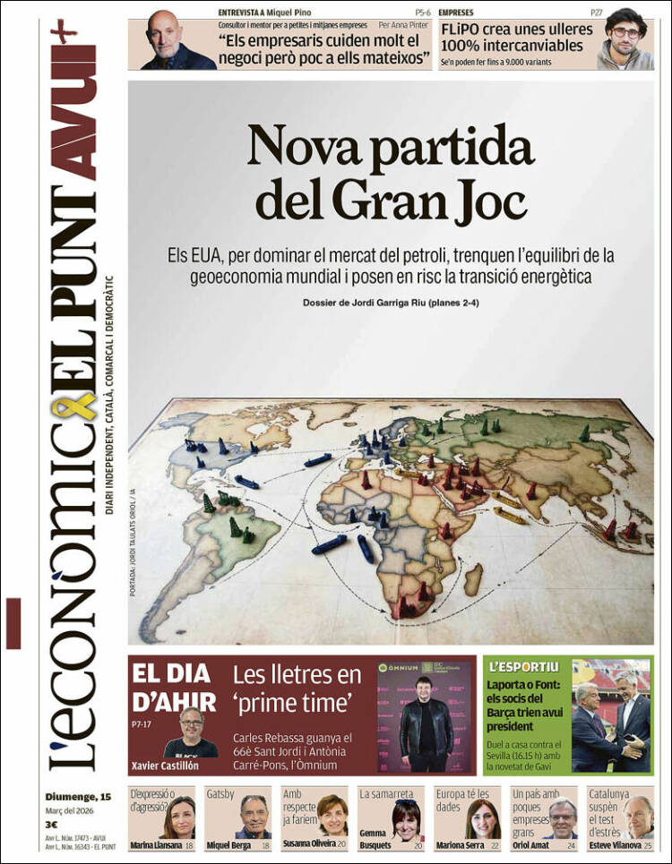 Portada de El Punt Avui (Espa&ntilde;a)