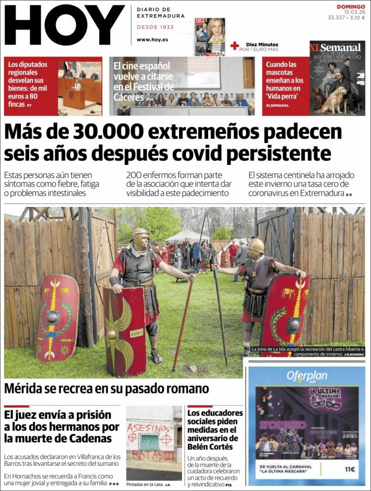 Portada de Hoy - Caceres (Espa&ntilde;a)