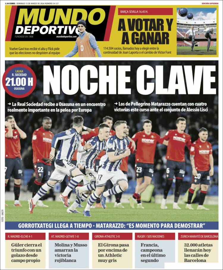 Portada de Mundo Deportivo Gipuzkoa (Espa&ntilde;a)