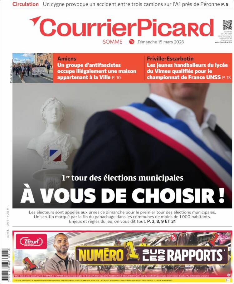 Portada de Courrier Picard (Francia)