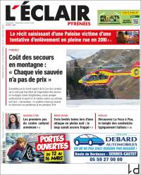 Portada de L'Eclair des Pyrénées (Francia)