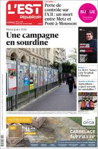 Portada de L'Est Republicain (Francia)
