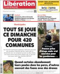 Portada de Libération Champagne (Francia)