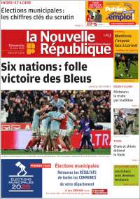Portada de La Nouvelle Republique (Francia)