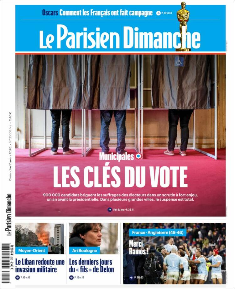 Portada de Le Parisien (Francia)