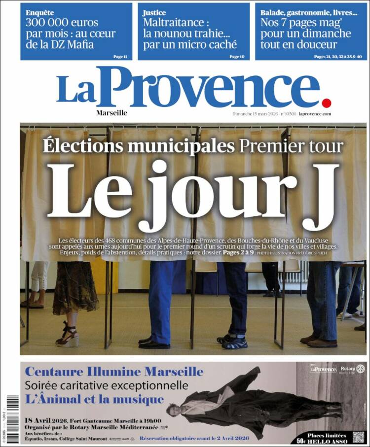 Portada de La Provence (Francia)