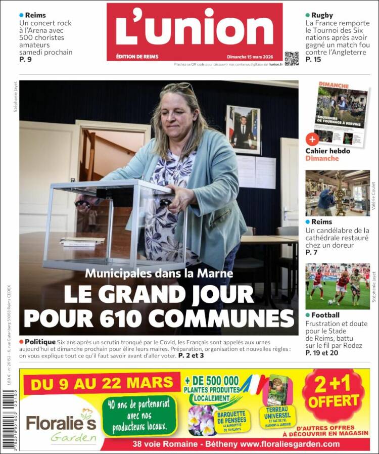 Portada de L'Union (Francia)