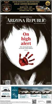 Portada de Arizona Republic News (USA)