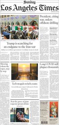 Portada de Los Angeles Times (USA)