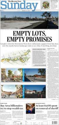 Portada de San Jose Mercury News (USA)