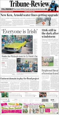 Portada de Tribune-Review (USA)