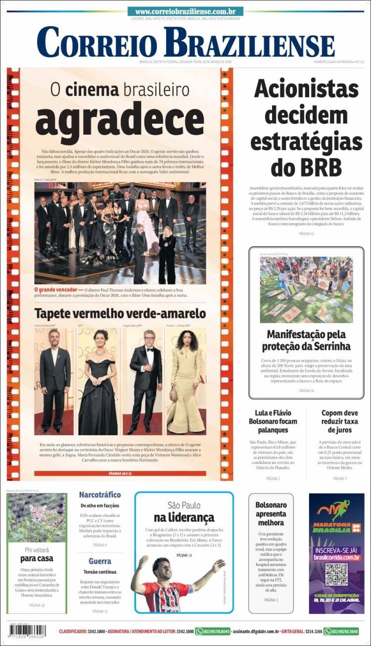 Portada de Correio Braziliense (Brasil)