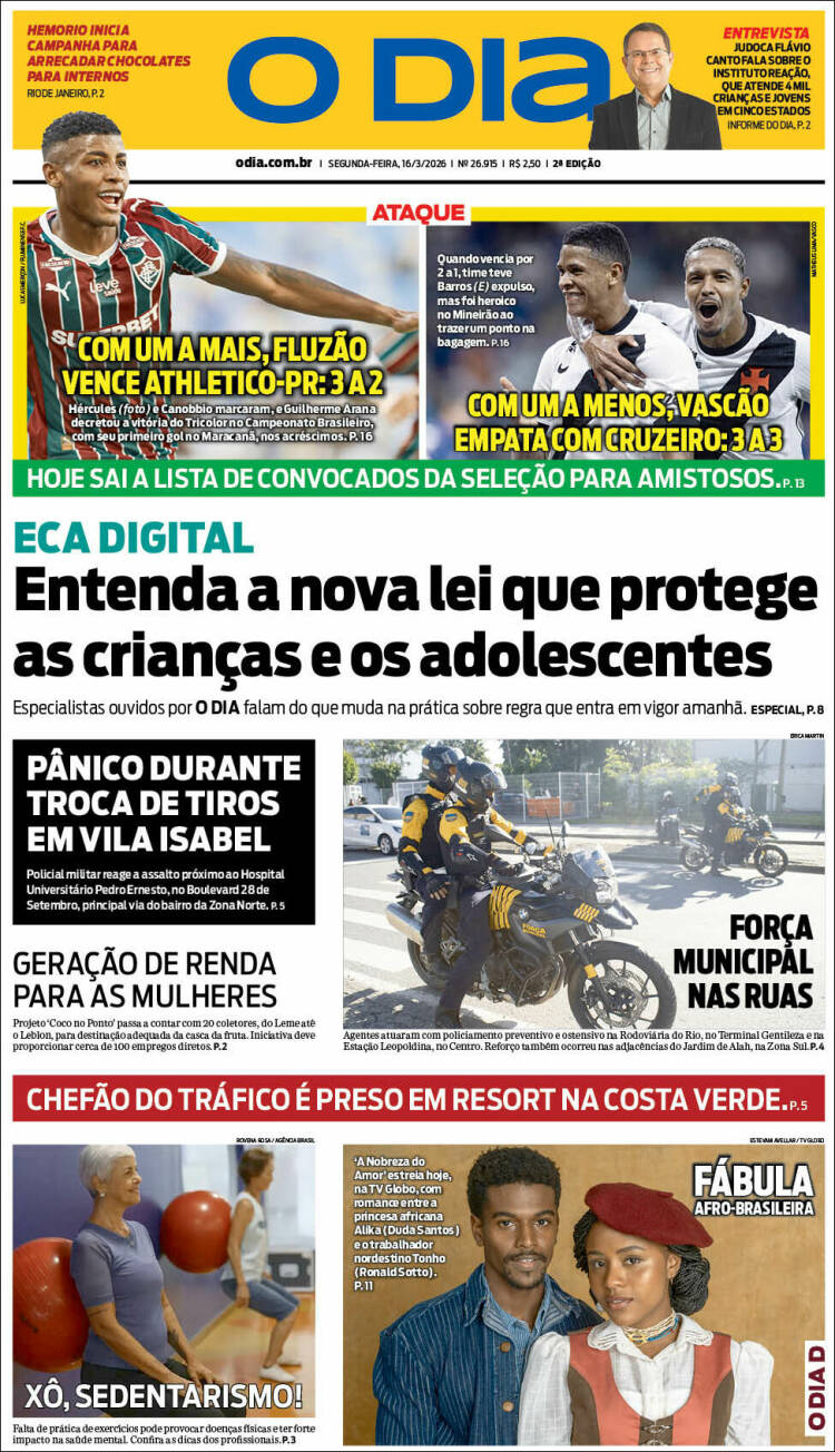 Portada de O Dia (Brasil)