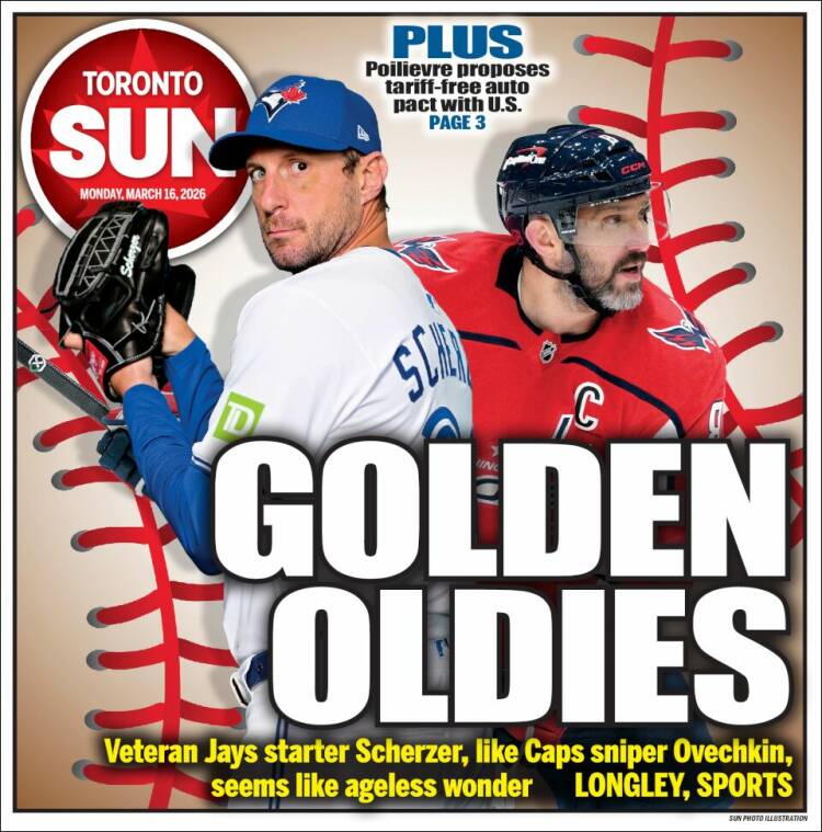 Portada de The Toronto Sun (Canad&aacute;)