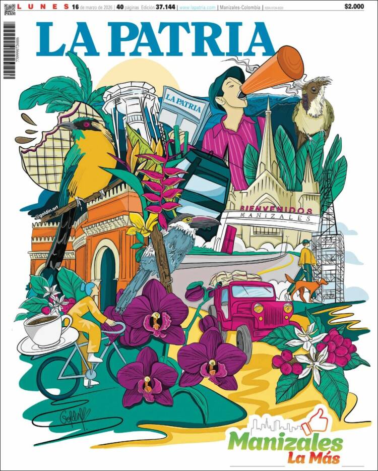 Portada de La Patria (Colombia)