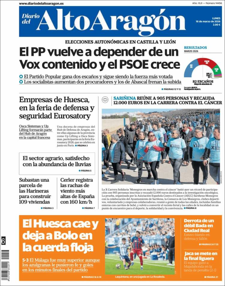 Portada de Diario del AltoAragón (Espa&ntilde;a)
