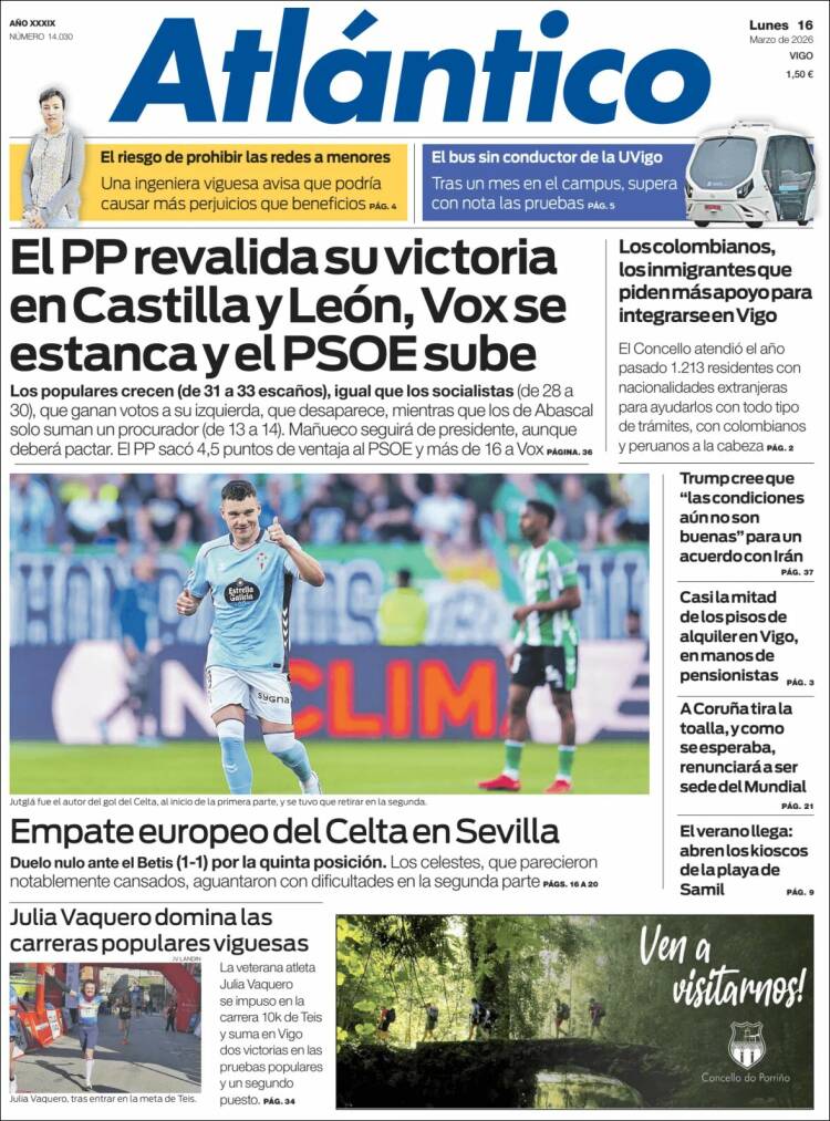 Portada de Atlántico Diario (Espa&ntilde;a)