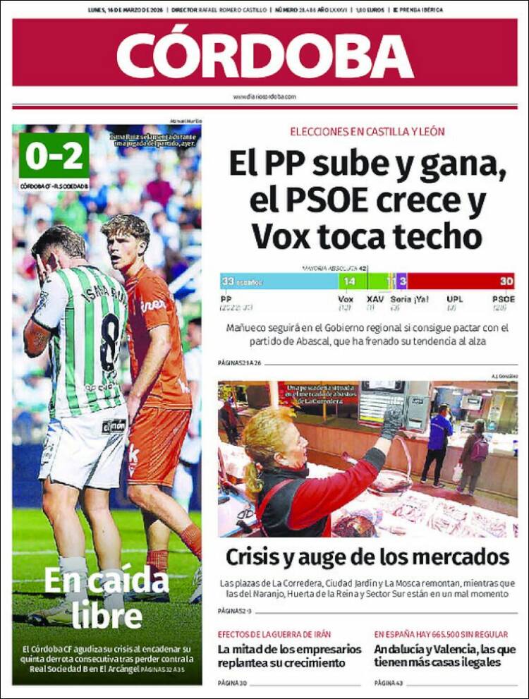 Portada de Diario de Córdoba (Espa&ntilde;a)