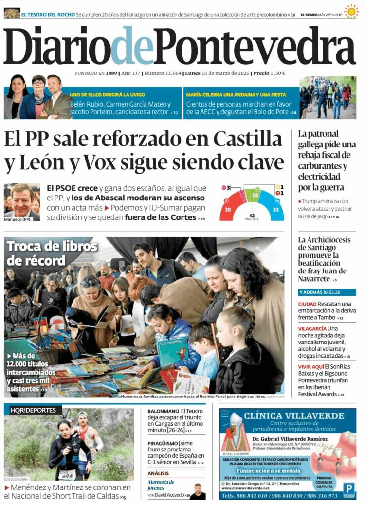 Portada de Diario de Pontevedra (Espa&ntilde;a)