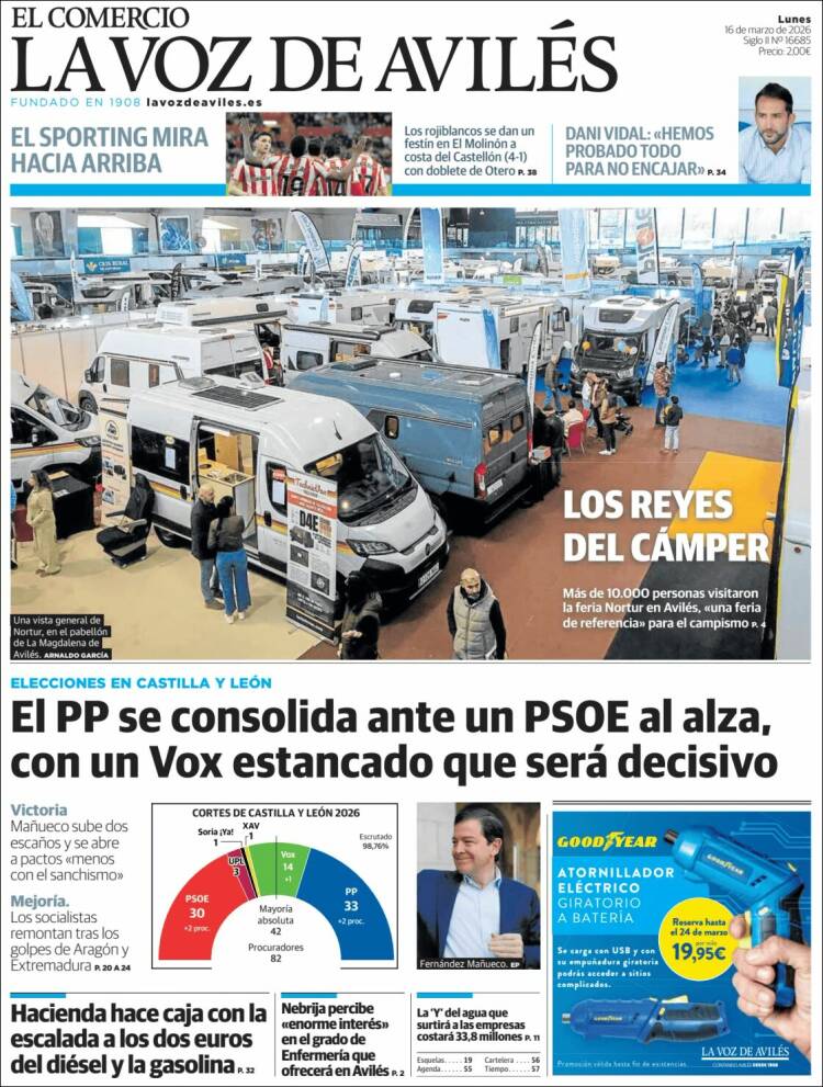 Portada de El Comercio - Avilés (Espa&ntilde;a)