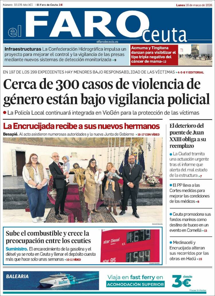 Portada de El Faro de Ceuta (Espa&ntilde;a)