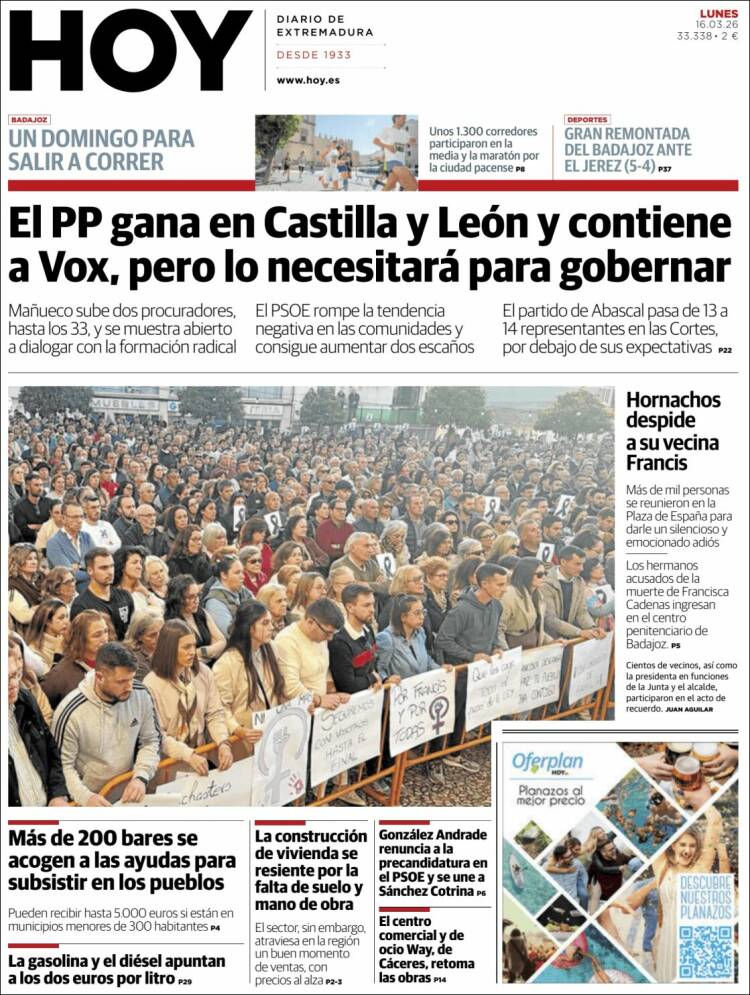 Portada de Hoy - Badajoz (Espa&ntilde;a)