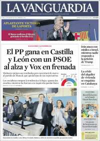 Portada de La Vanguardia (Espa&ntilde;a)