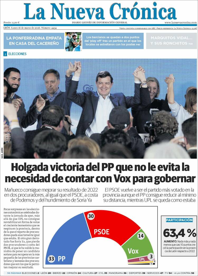 Portada de La Nueva Crónica (Espa&ntilde;a)