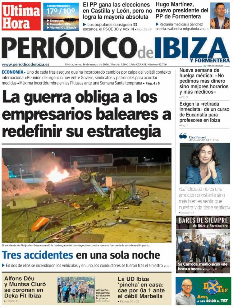 Portada de Periódico de Ibiza (Espa&ntilde;a)