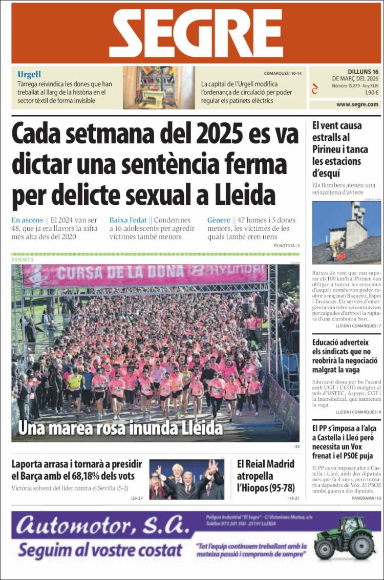 Portada de Segre (Espa&ntilde;a)