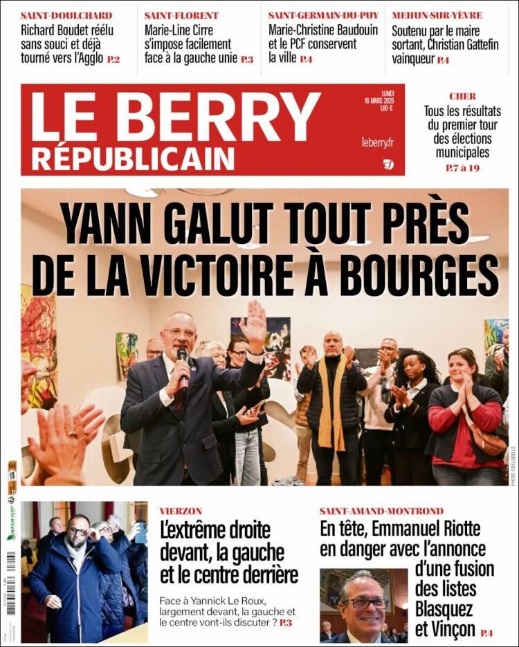 Portada de Berry Republicain (Francia)