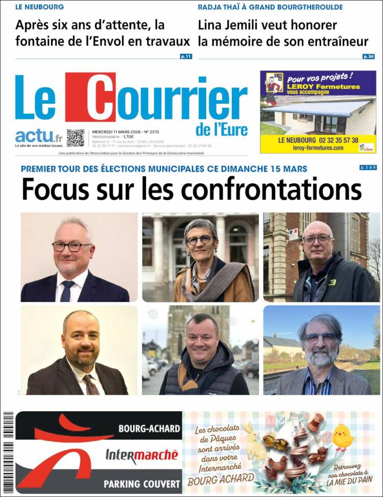 Portada de Le Courrier de l'Ouest (Francia)