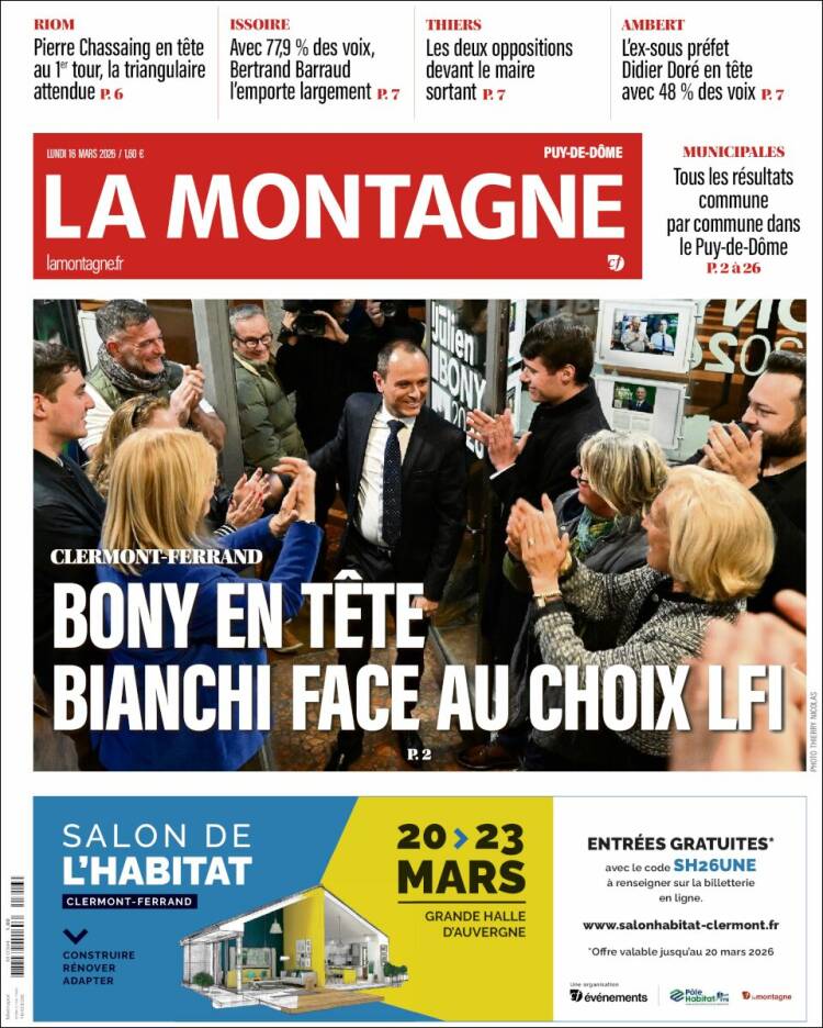 Portada de La Montagne (Francia)