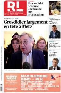 Portada de Le Republicain Lorrain (Francia)