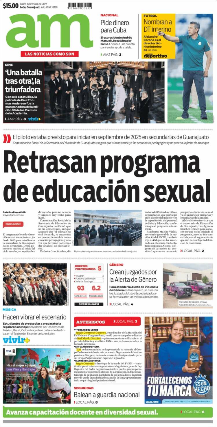 Portada de Al Día A.M. (M&eacute;xico)