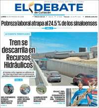 Portada de El Debate de Culiacán (M&eacute;xico)